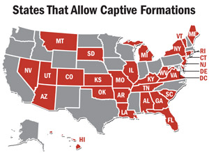 States Allowing Captive Formations